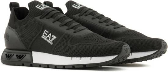 Ea7 Emporio Armani Legacy gebreide sneakers Zwart