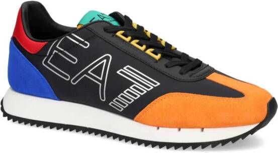 Ea7 Emporio Armani Sneakers met colourblocking Zwart