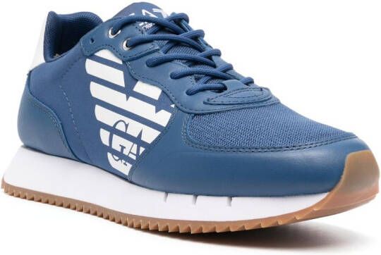 Ea7 Emporio Armani Sneakers met logoprint Blauw
