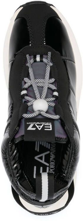 Ea7 Emporio Armani Gewatteerde sneakers Zwart