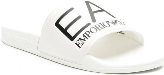 Ea7 Emporio Armani Slippers van imitatieleer Wit