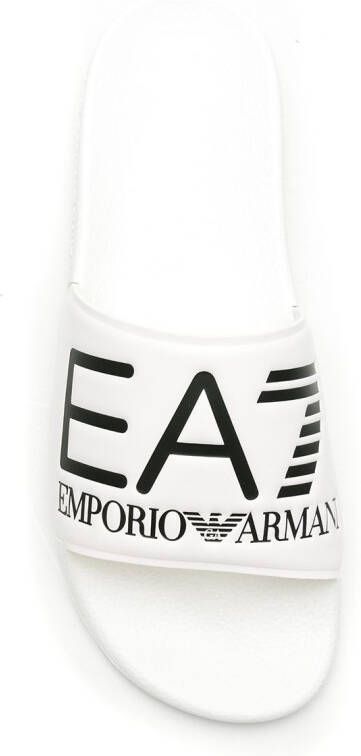 Ea7 Emporio Armani Slippers van imitatieleer Wit