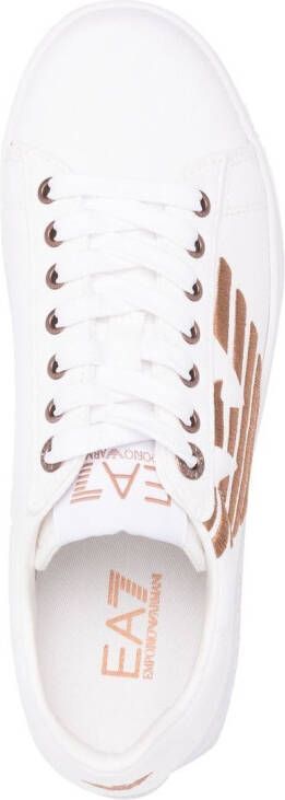 Ea7 Emporio Armani Sneakers met geborduurd logo Wit