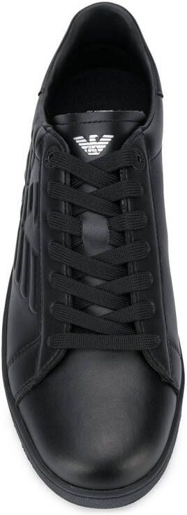 Ea7 Emporio Armani Sneakers met logo reliëf Zwart