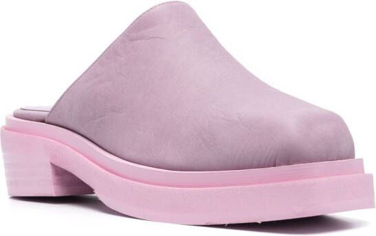 Eckhaus Latta Zoe leren muiltjes Roze