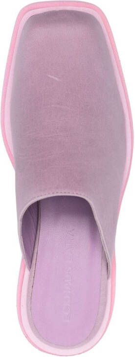 Eckhaus Latta Zoe leren muiltjes Roze