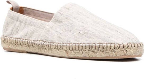 Eleventy Espadrilles met raffia zool Grijs