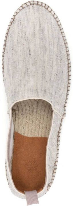 Eleventy Espadrilles met raffia zool Grijs