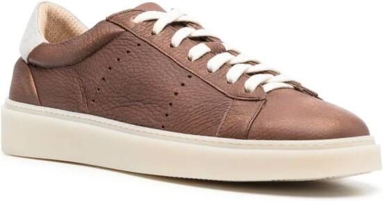 Eleventy Leren sneakers Bruin