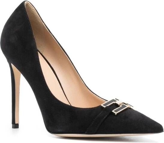 Elisabetta Franchi suède pumps Zwart