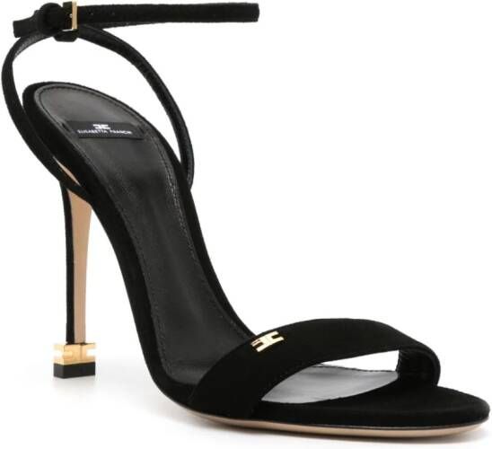 Elisabetta Franchi 105mm suède sandalen Zwart