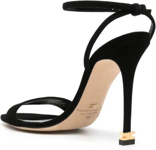 Elisabetta Franchi 105mm suède sandalen Zwart