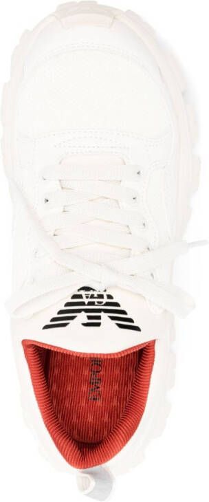 Emporio Armani Sneakers met chunky zool Wit