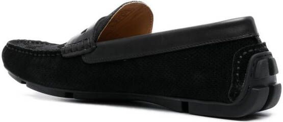 Emporio Armani Loafers met logo Zwart