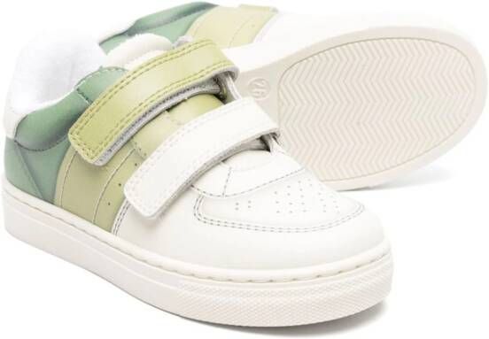 Emporio Armani Kids gradient touch-strap sneakers Wit