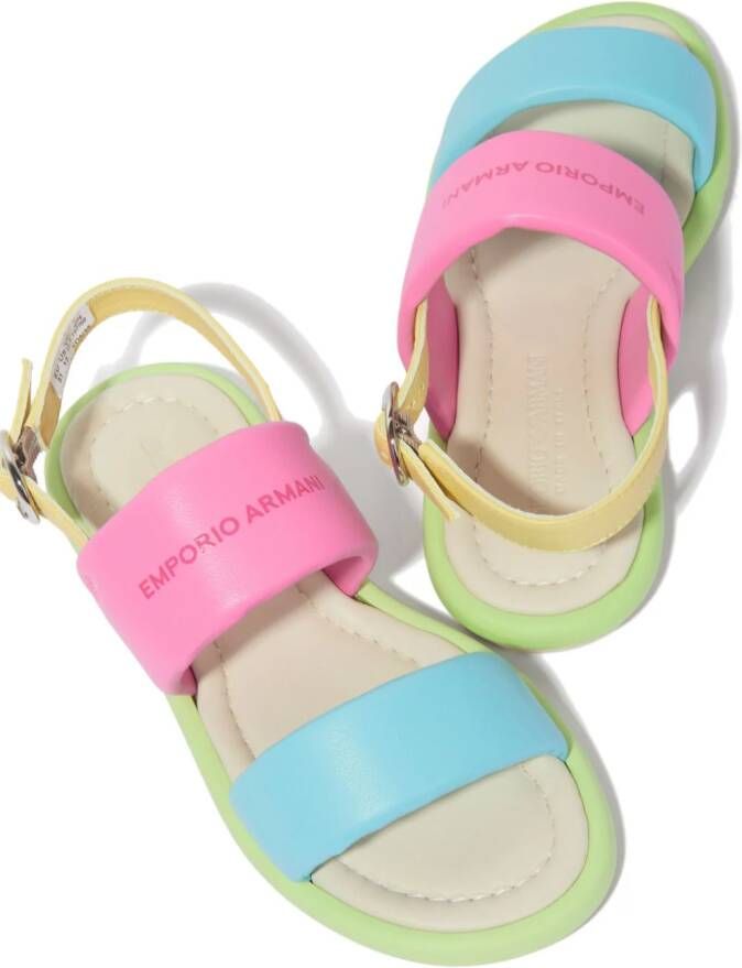 Emporio Armani Kids Sandalen met logoprint Roze