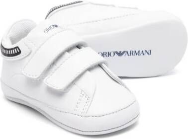 Emporio Armani Kids Sneakers met klittenband Wit