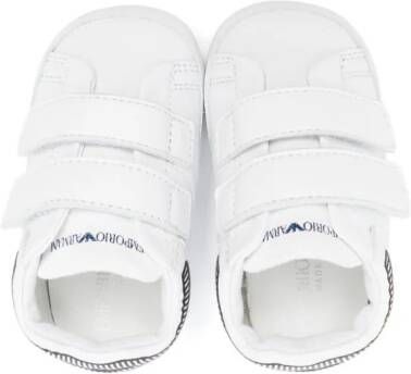 Emporio Armani Kids Sneakers met klittenband Wit