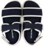 Emporio Ar i Kids Twill sandalen met logoprint Blauw - Thumbnail 3