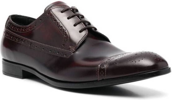 Emporio Armani Leren brogues Rood