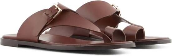 Emporio Armani Leren sandalen Bruin