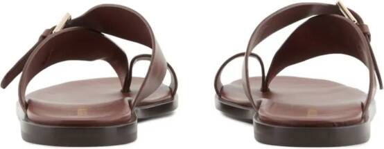 Emporio Armani Leren sandalen Bruin