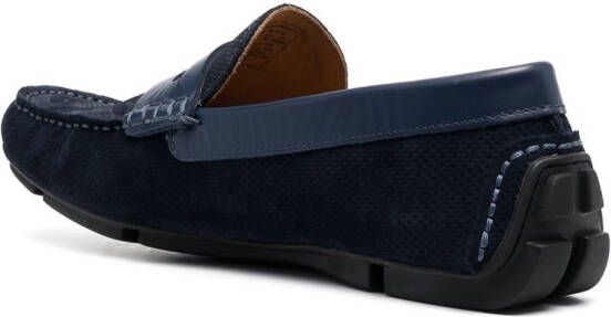 Emporio Armani Loafers met logo-reliëf Blauw