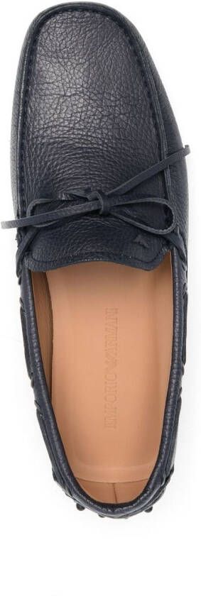 Emporio Armani Loafers met strikdetail Blauw