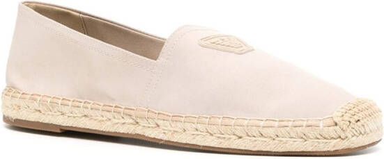 Emporio Armani Espadrilles met geborduurde bloemen Bruin
