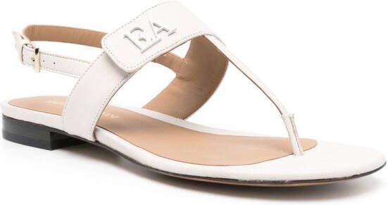 Emporio Armani Sandalen met logoplakkaat Beige