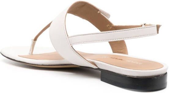 Emporio Armani Sandalen met logoplakkaat Beige