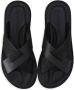 Emporio Armani Leren sandalen met logoband Zwart - Thumbnail 4