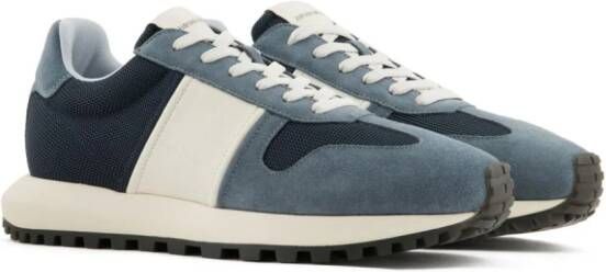 Emporio Armani Low-top sneakers met colourblocking Blauw