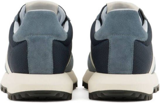 Emporio Armani Low-top sneakers met colourblocking Blauw