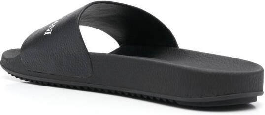 Emporio Armani Slippers met logo-reliëf Zwart