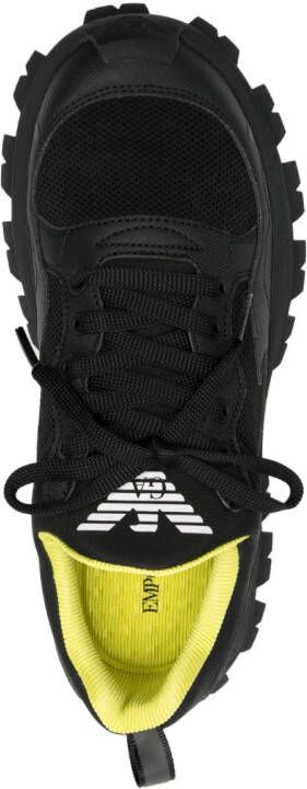 Emporio Armani Sneakers met chunky zool Zwart