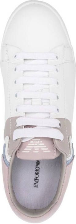 Emporio Armani Sneakers met logo-reliëf Wit