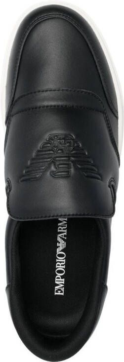 Emporio Armani Sneakers met logo-reliëf Zwart