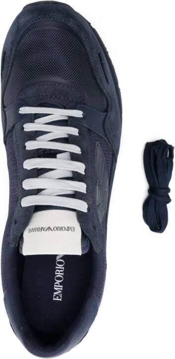 Emporio Armani Sneakers met logopatch Blauw