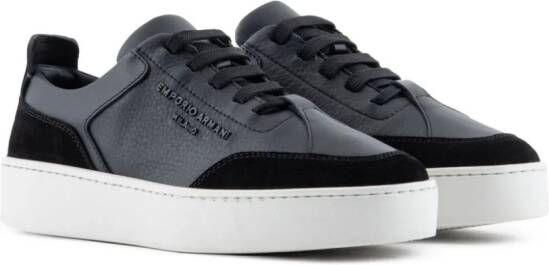 Emporio Armani Sneakers met logoplakkaat Zwart