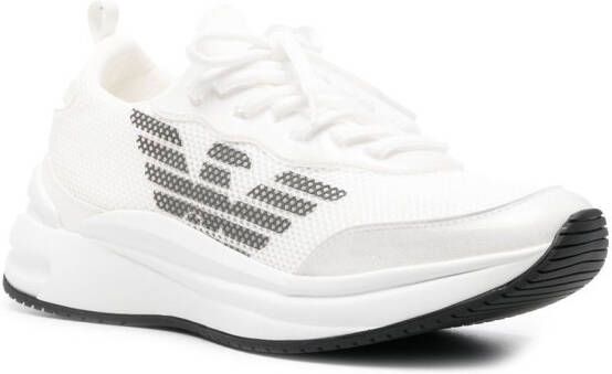 Emporio Armani Sneakers met logoprint Wit