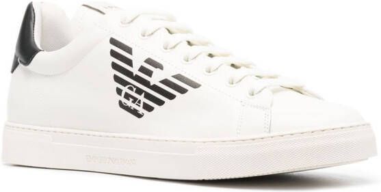 Emporio Armani Sneakers met logoprint Wit