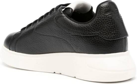 Emporio Armani Leren sneakers Zwart