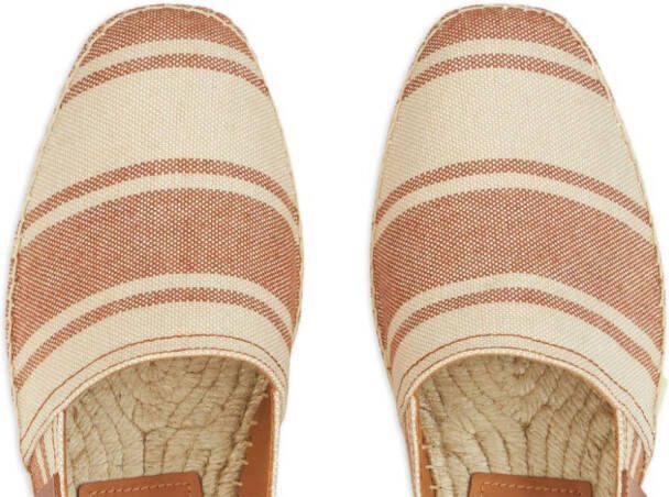 ETRO Gestreepte canvas espadrilles Beige