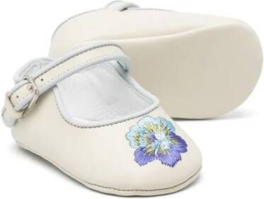 ETRO KIDS Ballerina's met geborduurde bloemen Beige