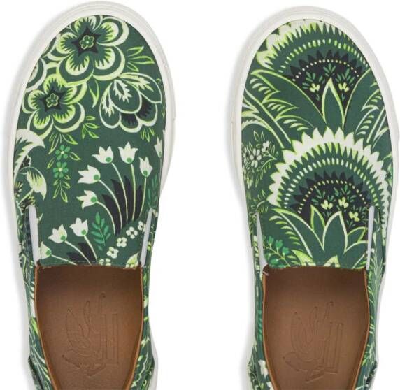 ETRO KIDS Sneakers met paisley-print Groen
