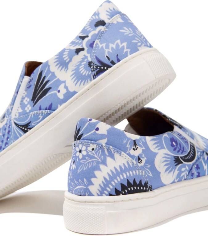 ETRO KIDS Sneakers met paisley-print Blauw