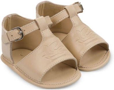 ETRO KIDS Pegaso sandalen met reliëf Beige