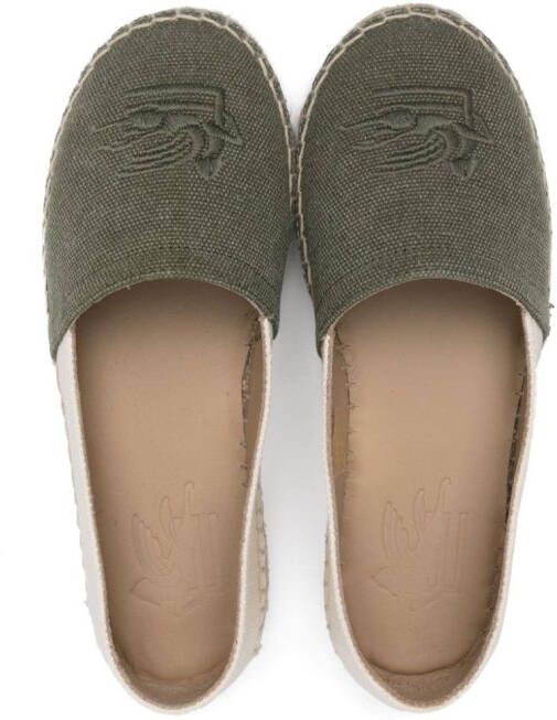 ETRO KIDS Pegaso slip-on espadrilles Groen