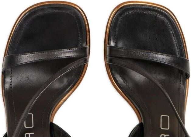 ETRO Leren sandalen Zwart